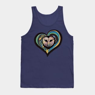 Barn Owl Heart Love Tank Top